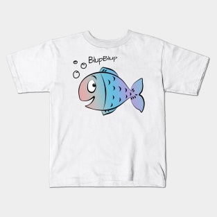 funny colorful Fish Cartoon Kids T-Shirt